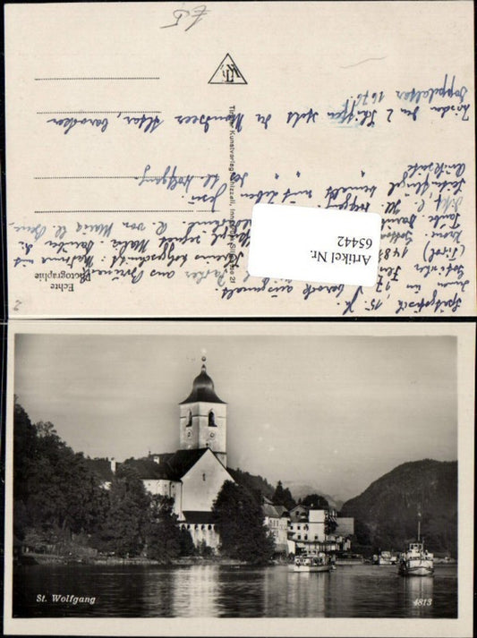 65442, Photo AK St. Wolfgang on Lake Wolfgangsee Boat
