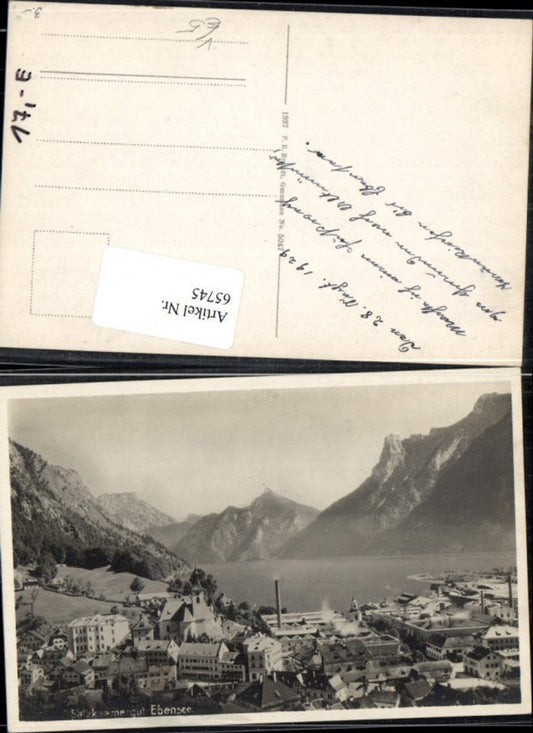 65745, Photo AK Salzkammergut Ebensee Totale pub FE Brandt 5047