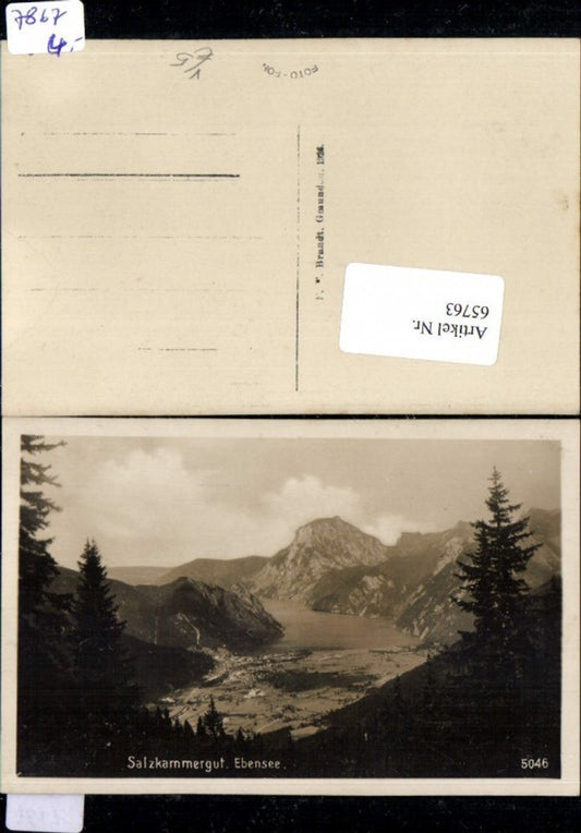 65763, Salzkammergut Ebensee pub FE Brandt 1926