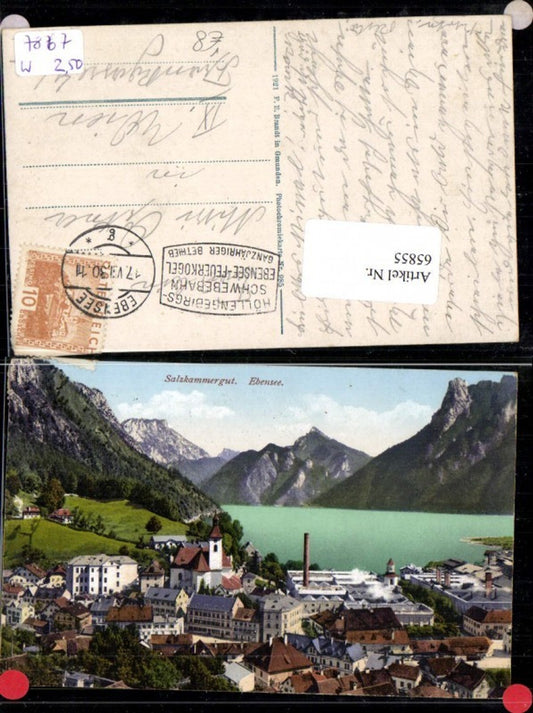 65855, Salzkammergut Ebensee Totale pub FE Brandt 985