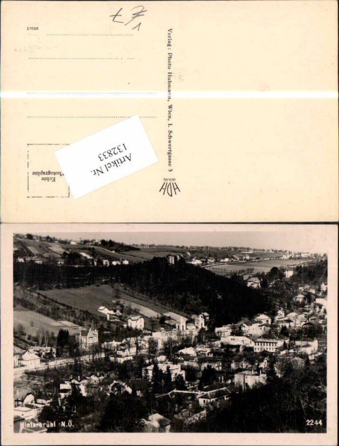 132833, Hinterbrühl near Mödling, pub Hubmann No. 2244
