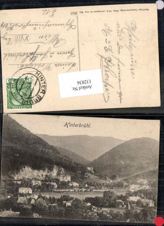 132836, Hinterbrühl near Mödling, partial view 1910, pub Sperling 1653