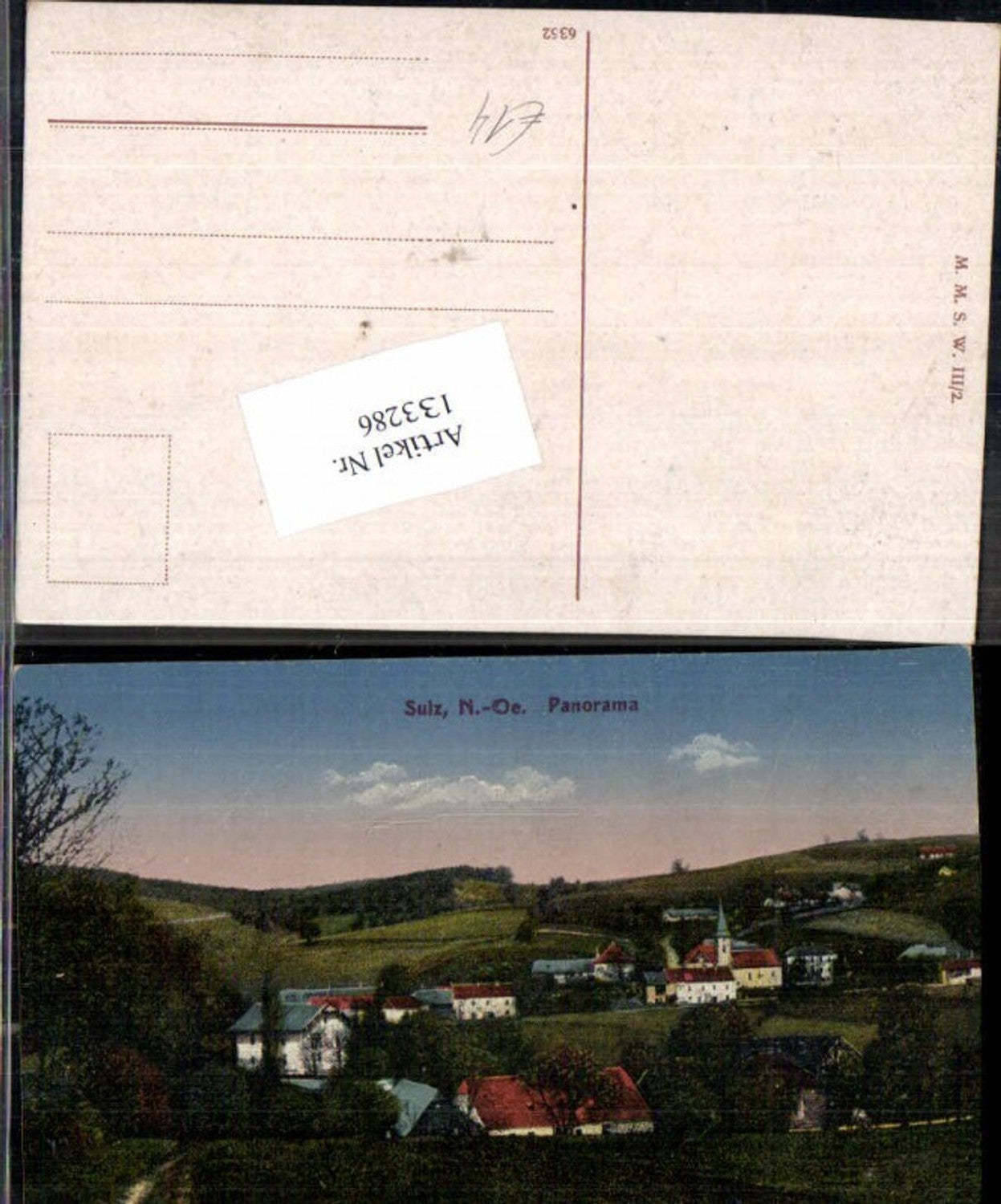 133286, Sulz Stangau Rare view of the road 1915