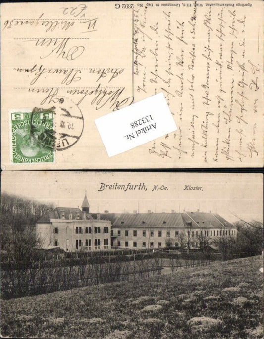 133288, Breitenfurth Breitenfurt near Vienna Monastery 1910 pub Sperling 2392G