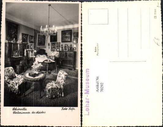 70292, Leharvilla, Master Lehar's Room, Museum