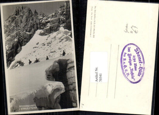 70341, Steinerscharte v. Gosaugletscher Gosau Dachstein Gmunden