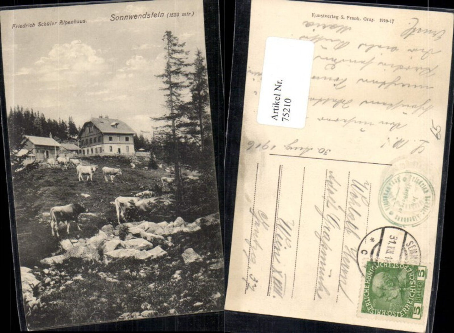 75210, Friedrich Schüler Alpenhaus Sonnwendstein am Semmering 