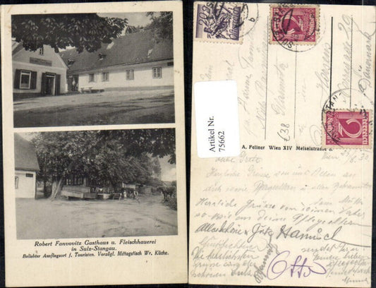 75662, Robert Fanvovitz Inn and Butcher Shop in Sulz Stangau very rare