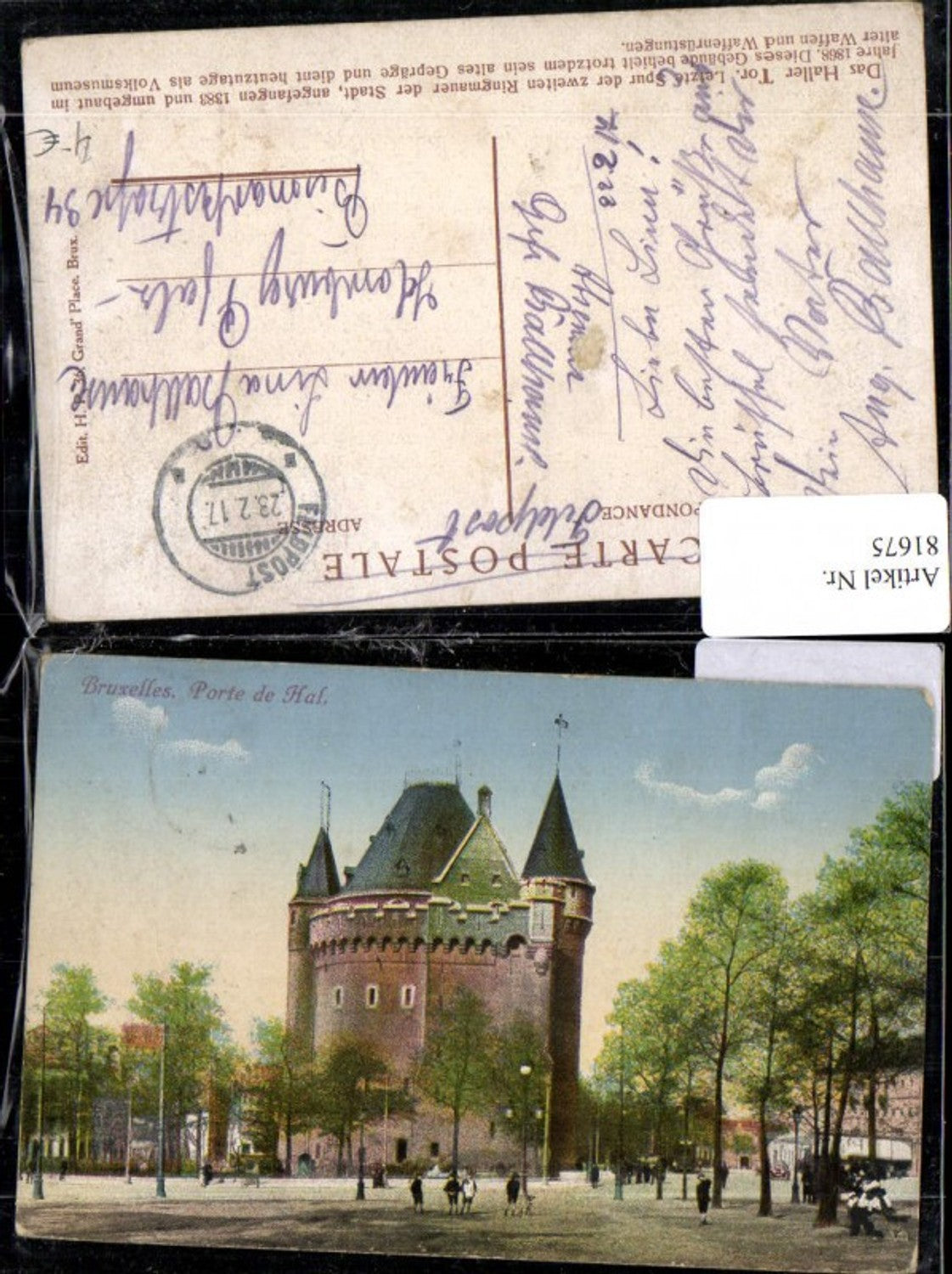 81675, Brussels Pare de hal The Haller Gate Field Post Office