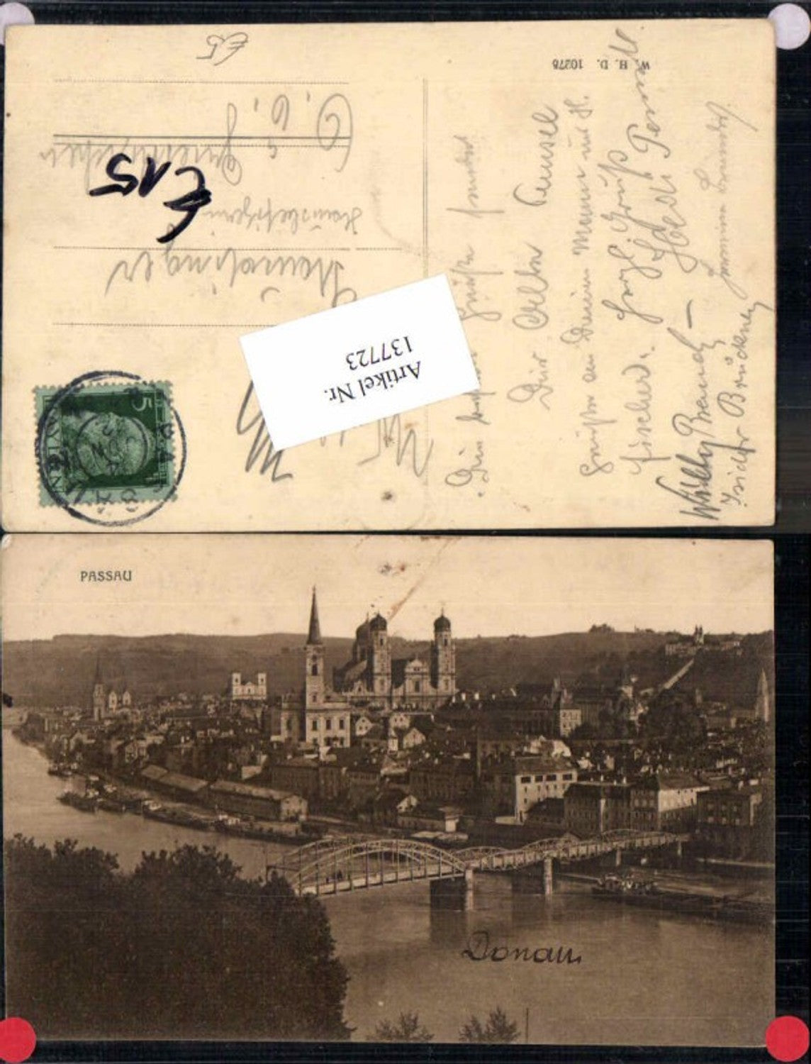 137723,Passau Partie m. Brücke 1915