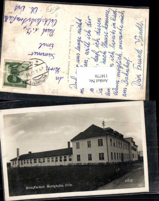 138770, Mattighofen Vocational School, Rare Detail View, 1942