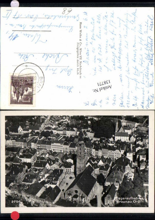 138771, Aerial photograph of Braunau am Inn 1940