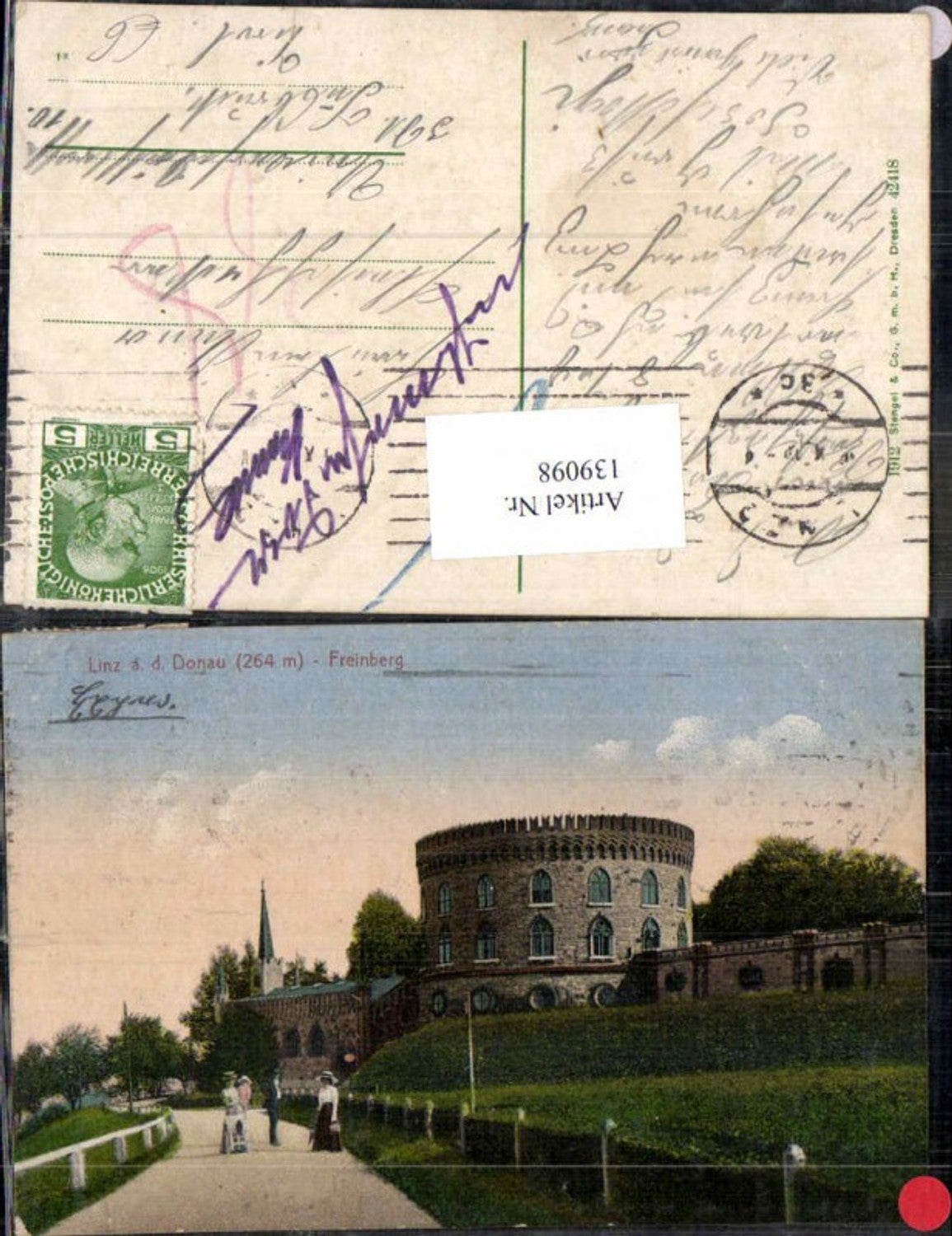 139098, Linz on the Danube Freinberg, view of the road