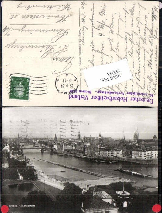139231, Bremen German Woodworkers' Association stamp 1929