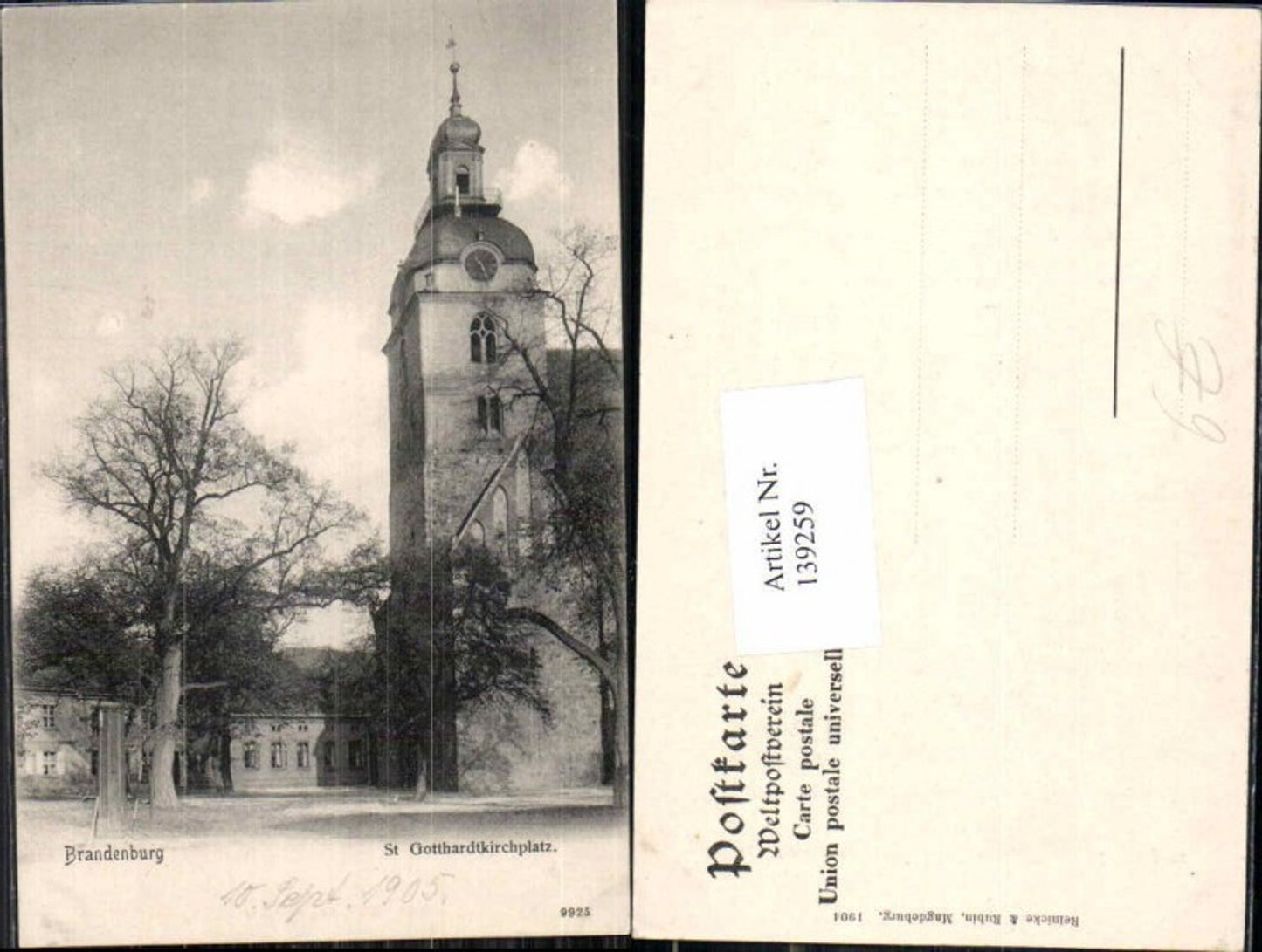 139259, Brandenburg St Gotthardikirchplatz 1905