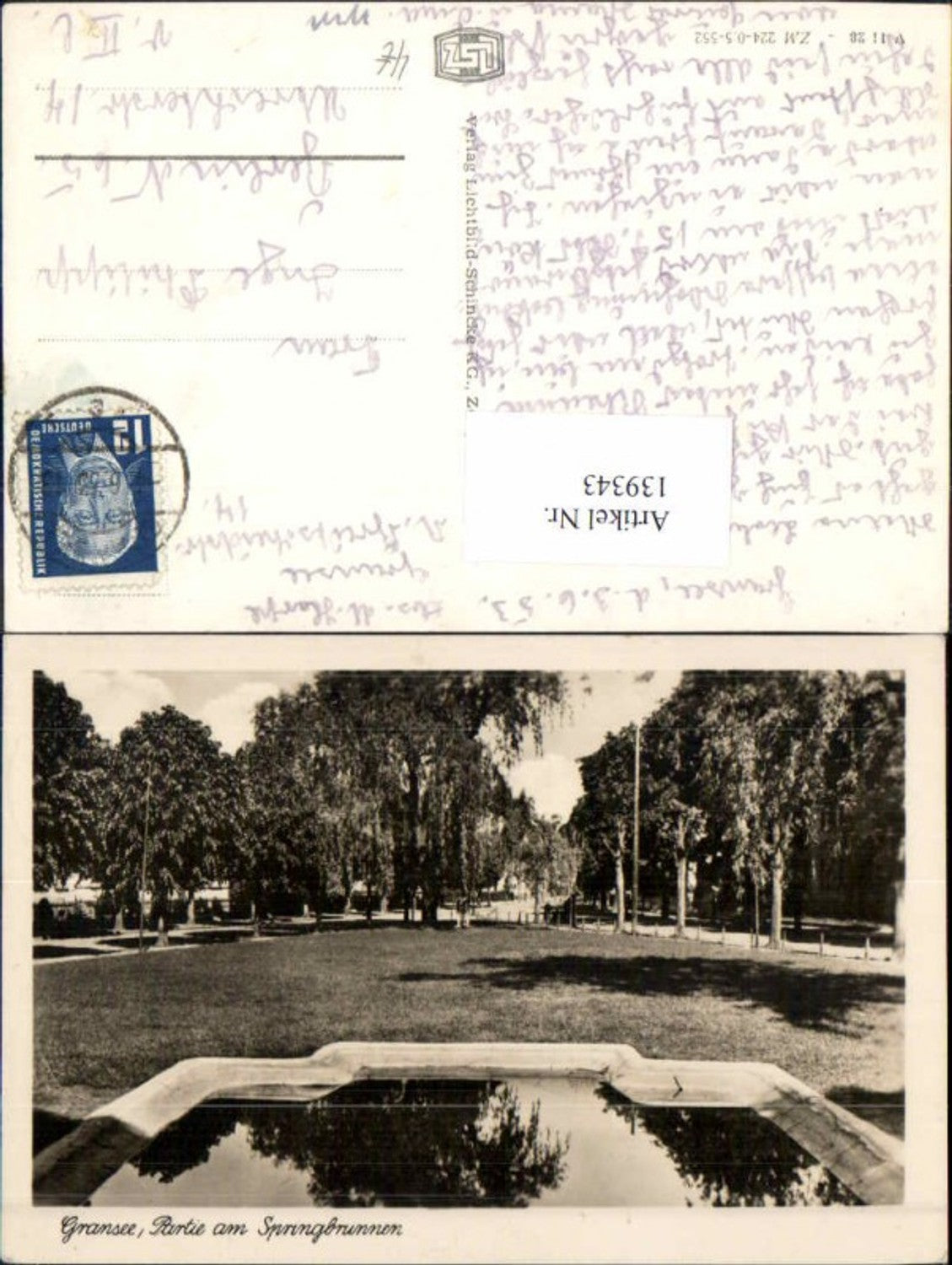 139343, Gransee, area at the fountain