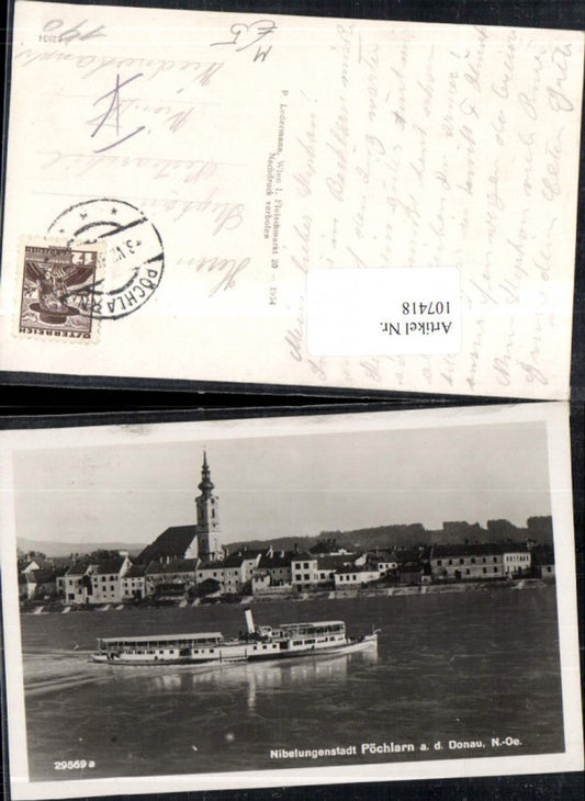 107418, Nibelungenstadt Pöchlarn ad Donau Dampfer