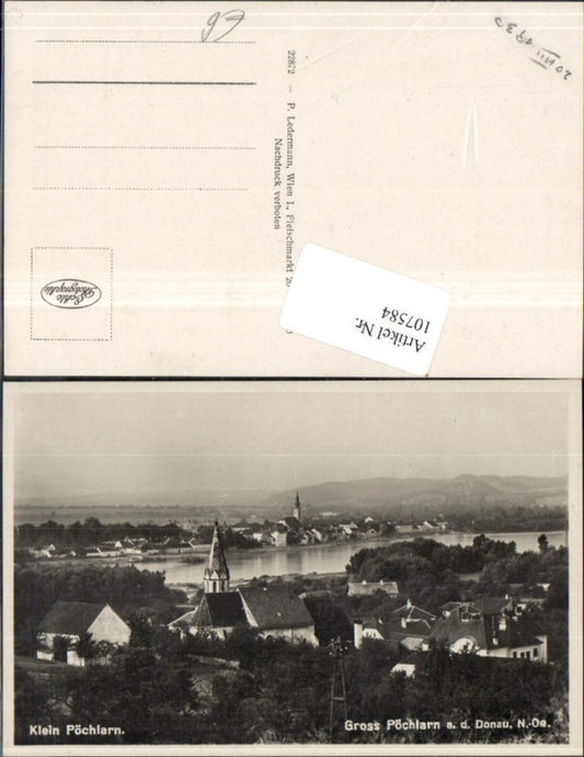 107584, Klein Pöchlarn and Groß Pöchlarn on the Danube, town view