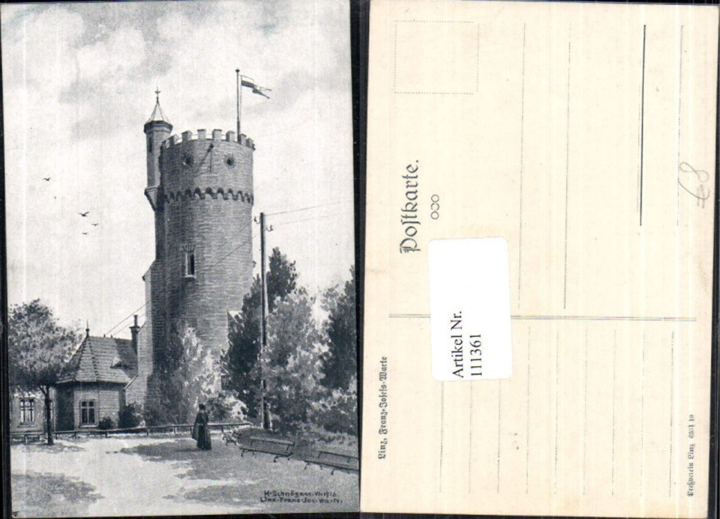 111361, Linz on the Danube Franz Josef Lookout Tower (detailed view)