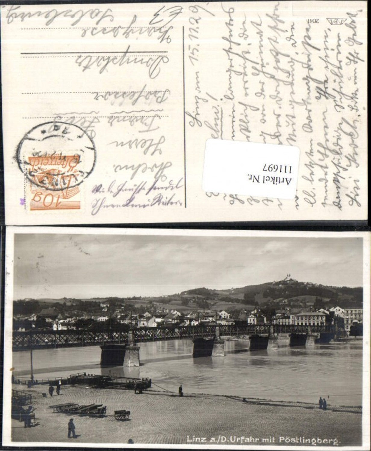 111697, Linz on the Danube Urfahr with Pöstlingberg