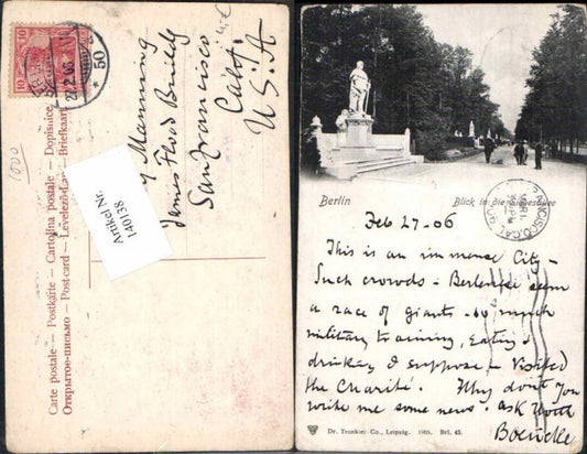 140138, Berlin View of the Victory Avenue 1905