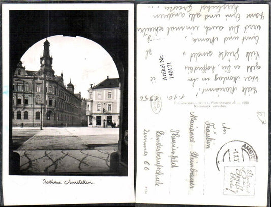 140171,Rare photo postcard Ybbsitz scene in the town 