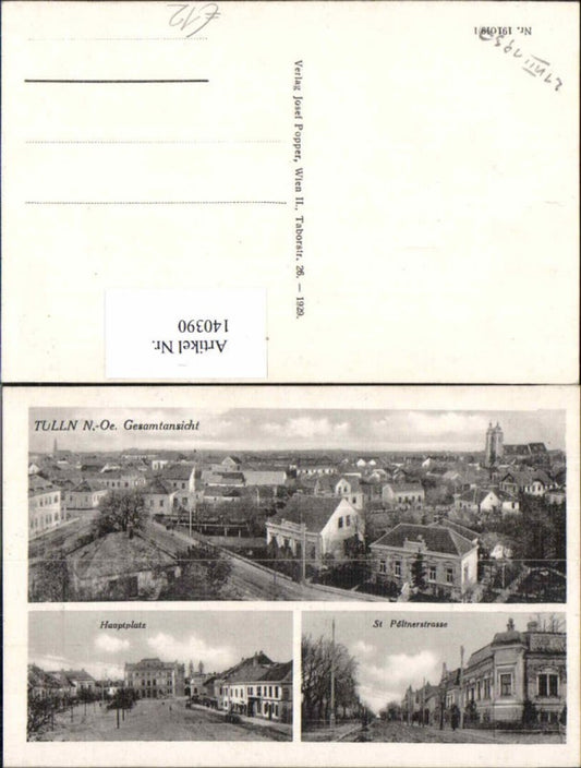 140390,Tulln Hauptplatz St Pöltnerstrasse 1929