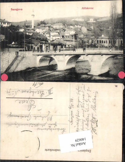 140629,Sarajevo Alifakovac 1915 bridge