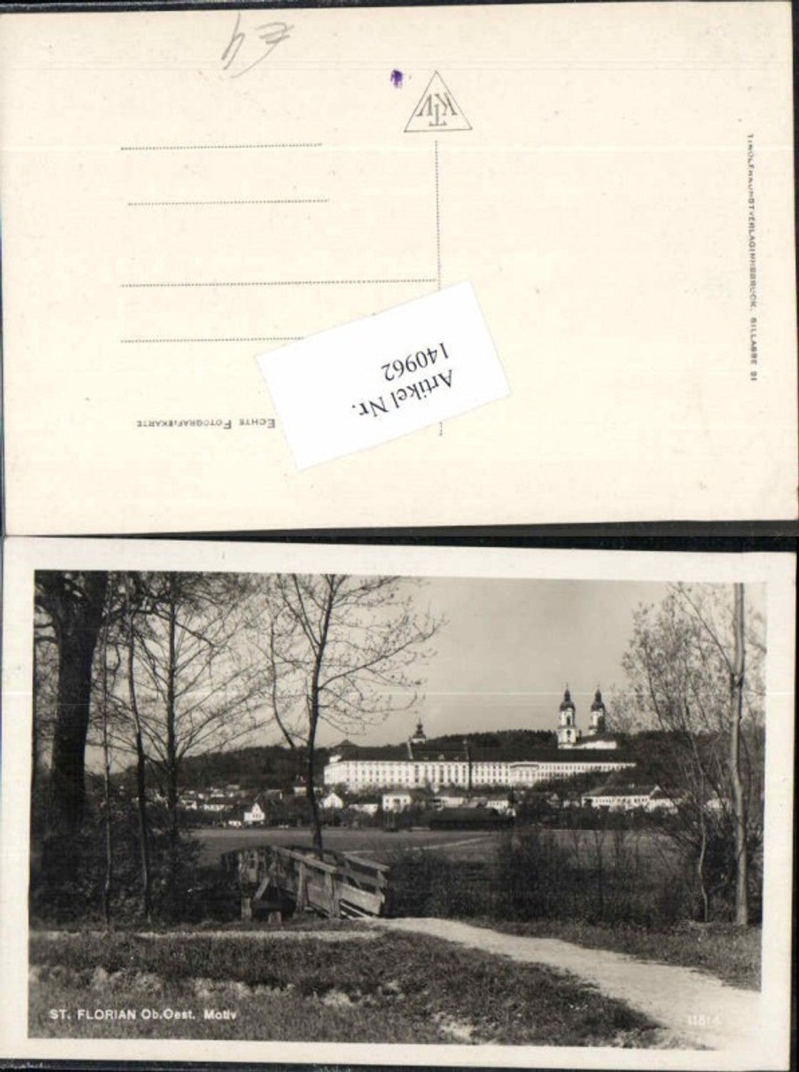 140962, St. Florian near Linz, view of the road 1938
