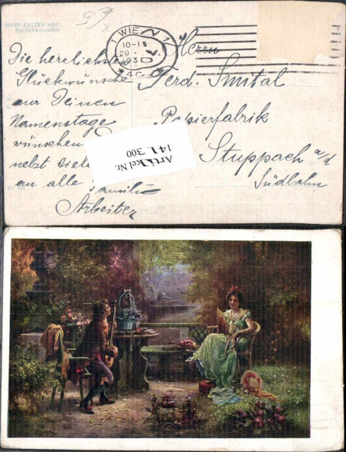 141300, Hans Zatzka, womanizer