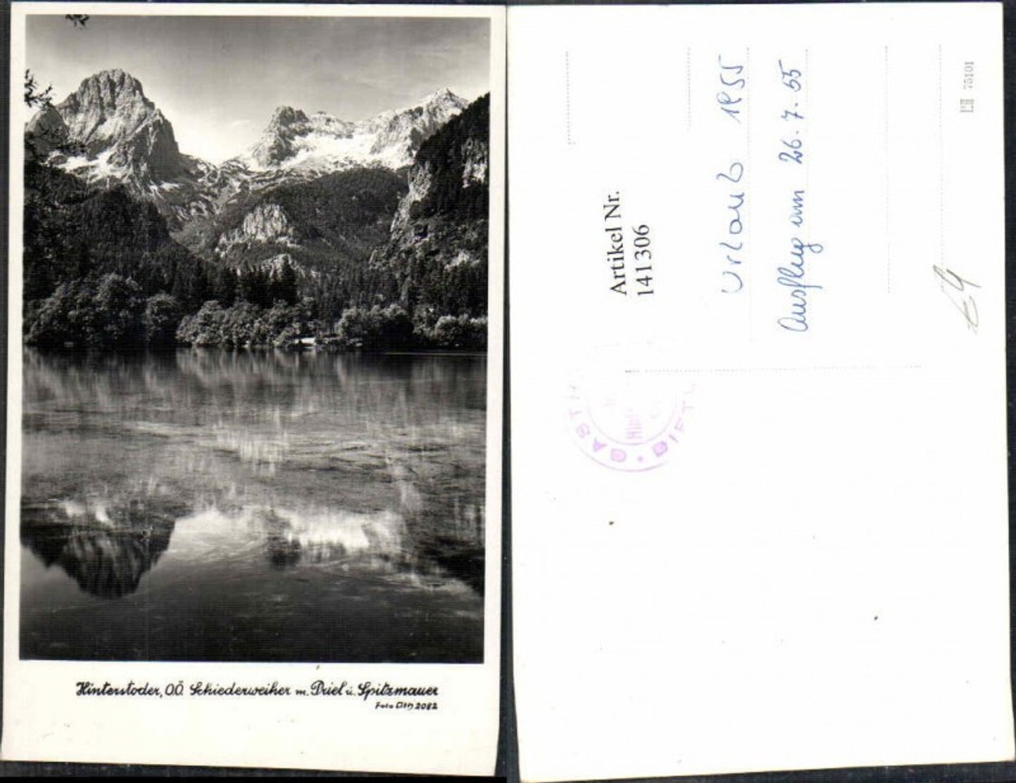 141306, Hinterstoder Schiederweiher m. Priel pub Photo Oth No. 2082