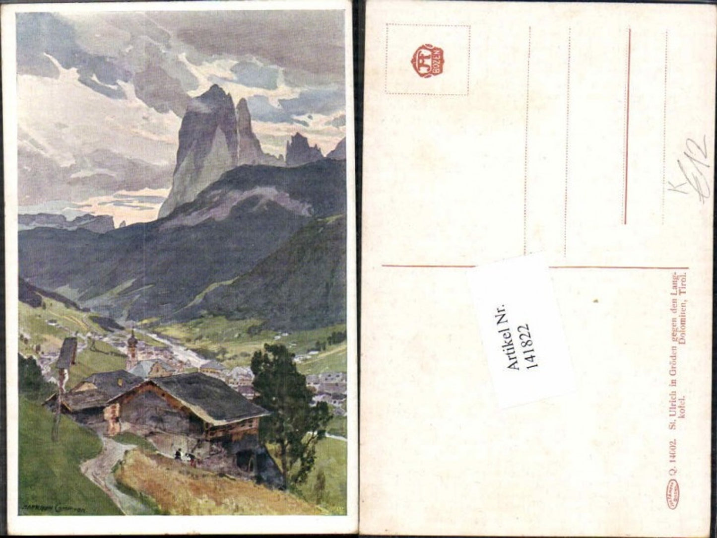141822, E. Harrison Compton St Ulrich Val Gardena Dolomites