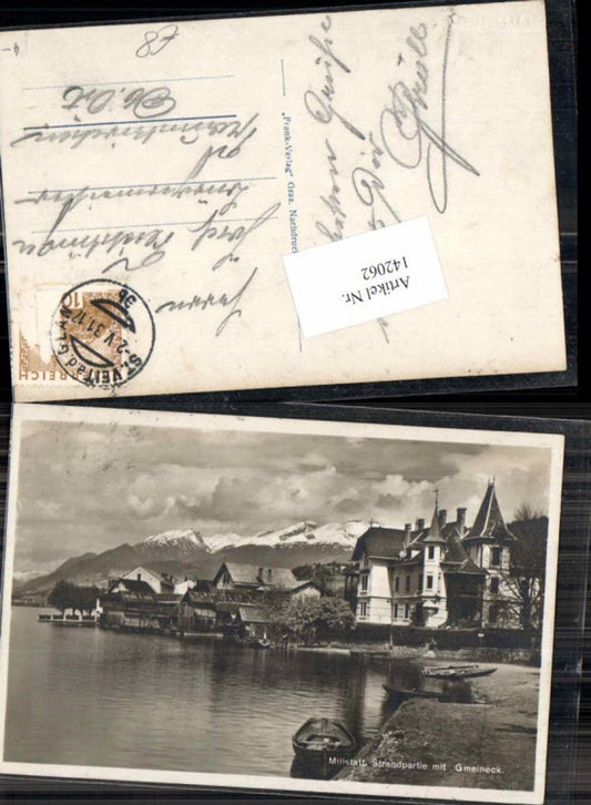 142062, Millstatt am Millstättersee beach party in 1930