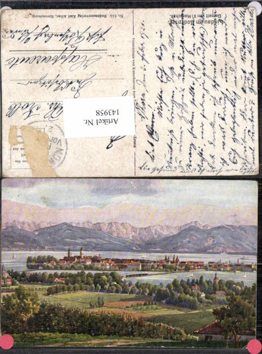 143958, Lindau on Lake Constance 1910 V. Marschall signed