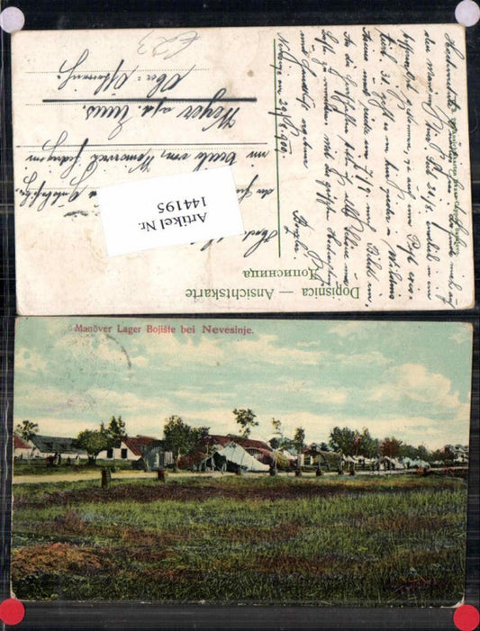144195, Maneuver Camp Bojiste near Nevesinje Rare AK Bosnia Herzegovina