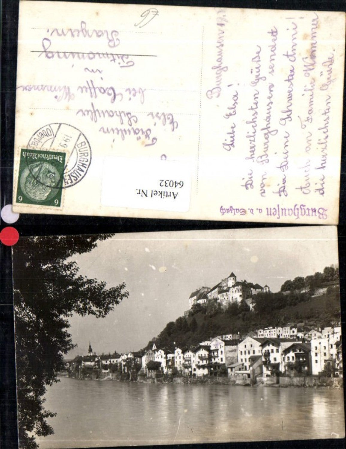64032,Burghausen a d Salzach Ansicht 1933