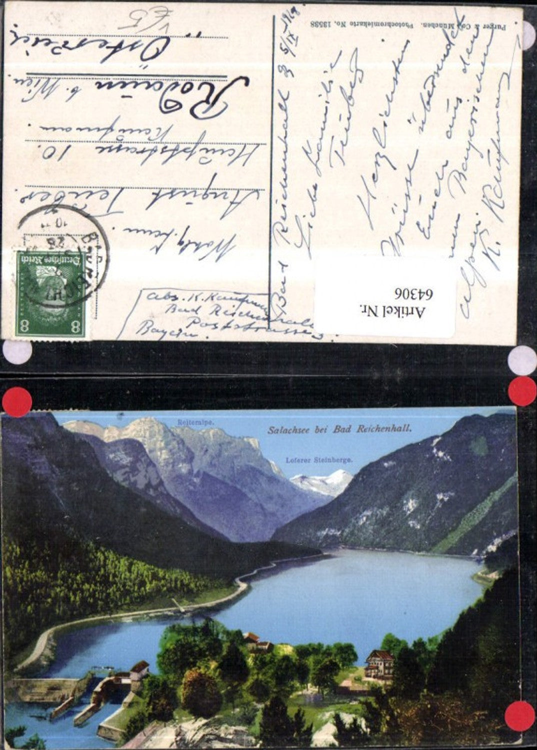 64306,Salachsee bei Bad Reichenhall Totale 1928 pub Purger Co  13538