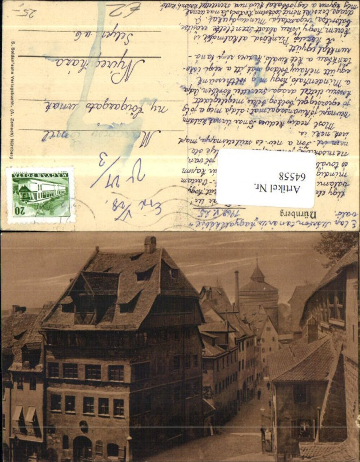 64558,Nürnberg Strassenansicht 1925