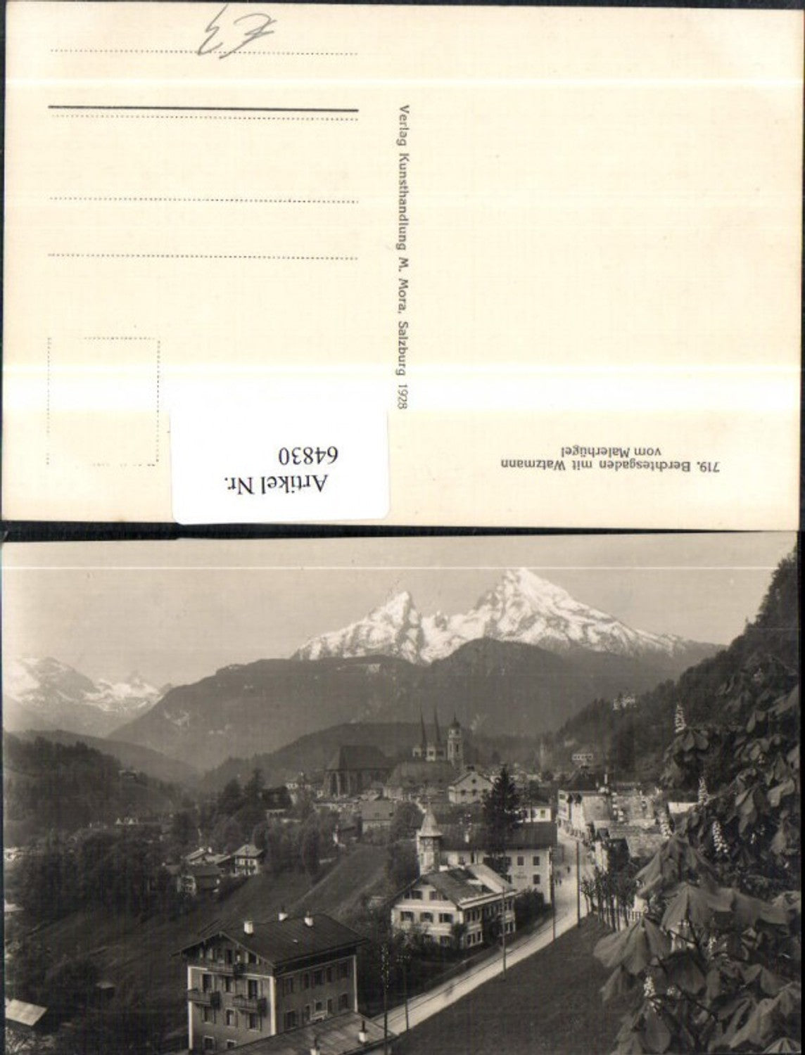 64830,Berchtesgaden mit Watzmann u Malerhügel Totale