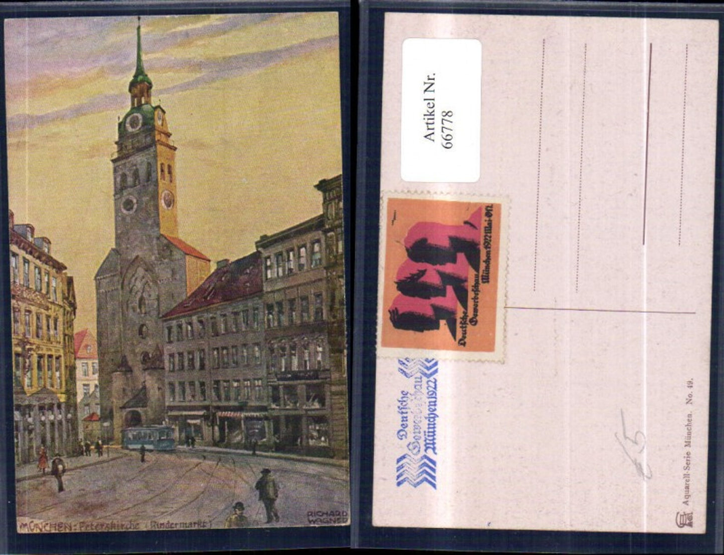 66778,München Peterskirche Rindermarkt Strassenansicht 1922