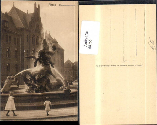 68766,Hamburg Altona Stuhlmannbrunnen Detailansicht mit Kindern