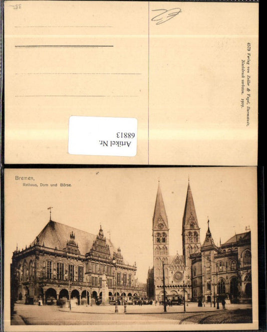 68813, Bremen Town Hall Cathedral Stock Exchange Street View