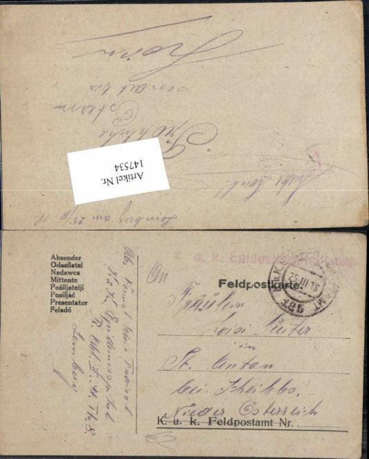 Alte Ansichtskarte – Old Postcard