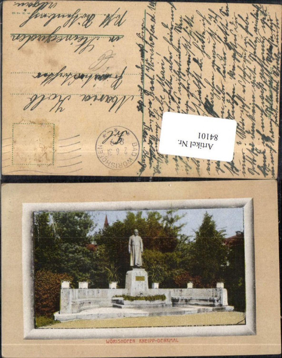 84101,Wörishofen Kneipp Denkmal Detailansicht