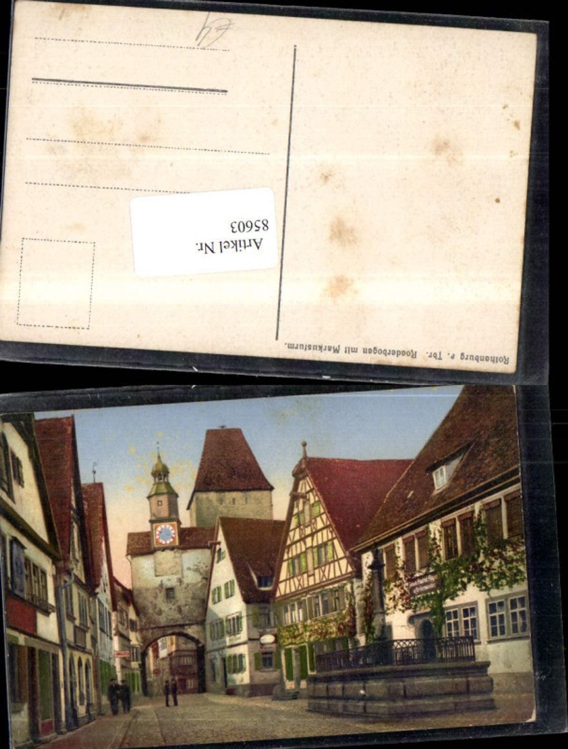 85603,Rothenburg ob Tauber Roederbogen Röderbogen mit Markusturm