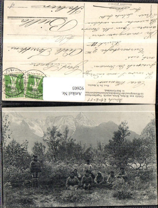 92603, Fjords Julianehaab District South Greenland Group photo Locals 1911