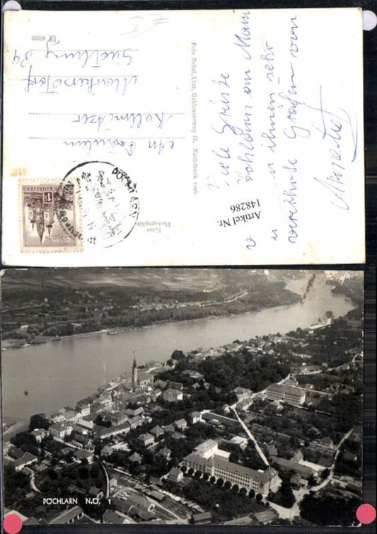 148286,Aerial photograph of Pöchlarn 1960
