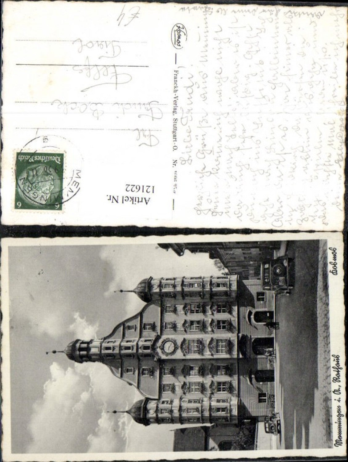 121622, Memmingen Town Hall Street View 1938