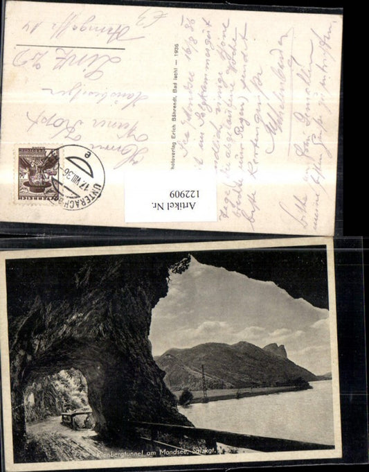 122909, Kienberg Tunnel near Mondsee, Salzkammergut, view from the road, 1936