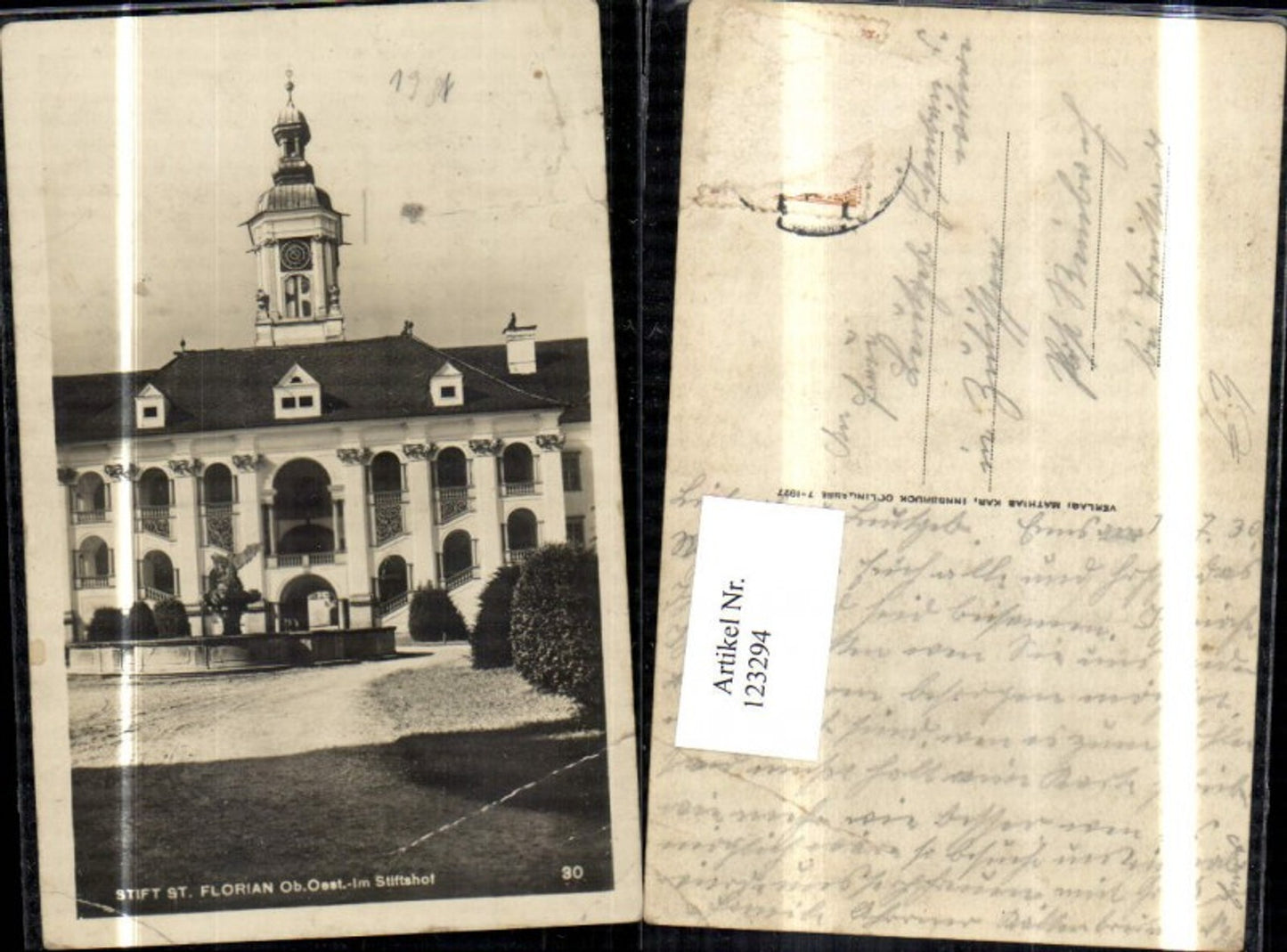123294, St. Florian Abbey, Im Stiftshof, 1930